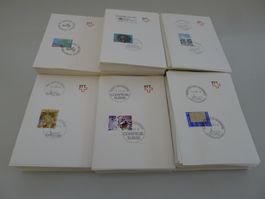 1986-1993, Sammlung Ortswerbe-Stempel auf 600 PTT-Blätter