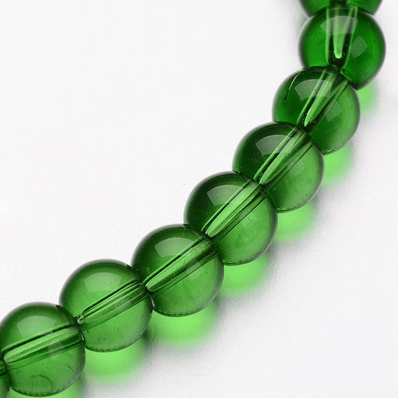 Perle (finte): Glasperlen 8mm Grün ca. 35Stück – Nuovo (secondo la descrizione) da Rüegsau venduto da Tausendfreund