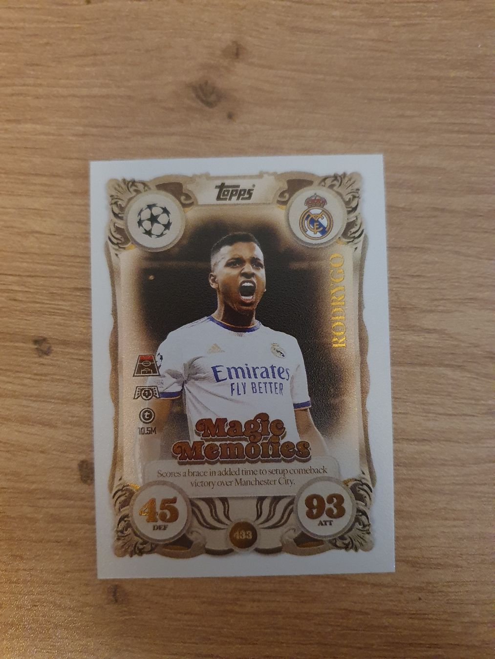 Topps Carte collezionabili: Rodrygo Magic Memories - Real Madrid – Nuovo (secondo la descrizione) da Lucens venduto da TCG_sellnbuy