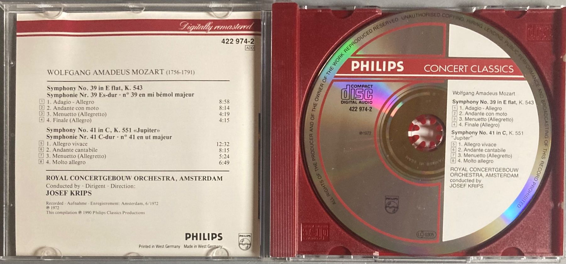 CDs: MOZART... - SYMPHONIES NOS. 39 & 41 – Gebraucht aus Poliez-Pittet von Newtown-Records 2