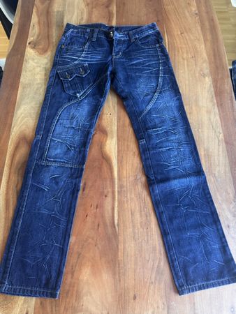 Jeans Blue Cohen blau mit Seitentaschen Grösse 31 X