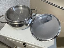 Topf mit 2 Deckel Edelstahl M M T GOURMET Kochgeschirr