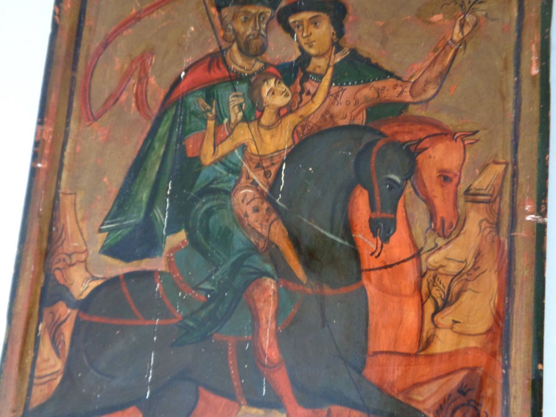Dipinti: Alte Ikone handgemalt - Boris und Gleb ? – Usato da Chur venduto da omonia 2