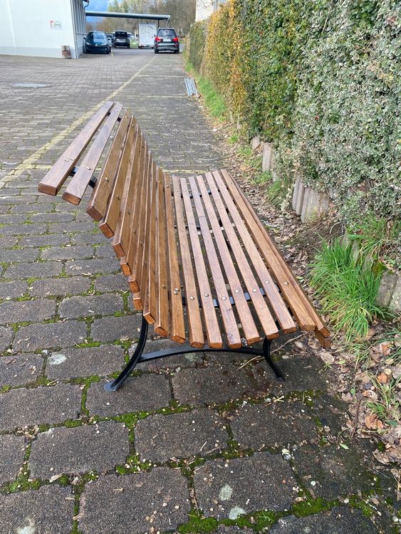 Geschwungene Gartenbank NEU HOLZLATTE EICHENHOLZ Kaufen auf Ricardo