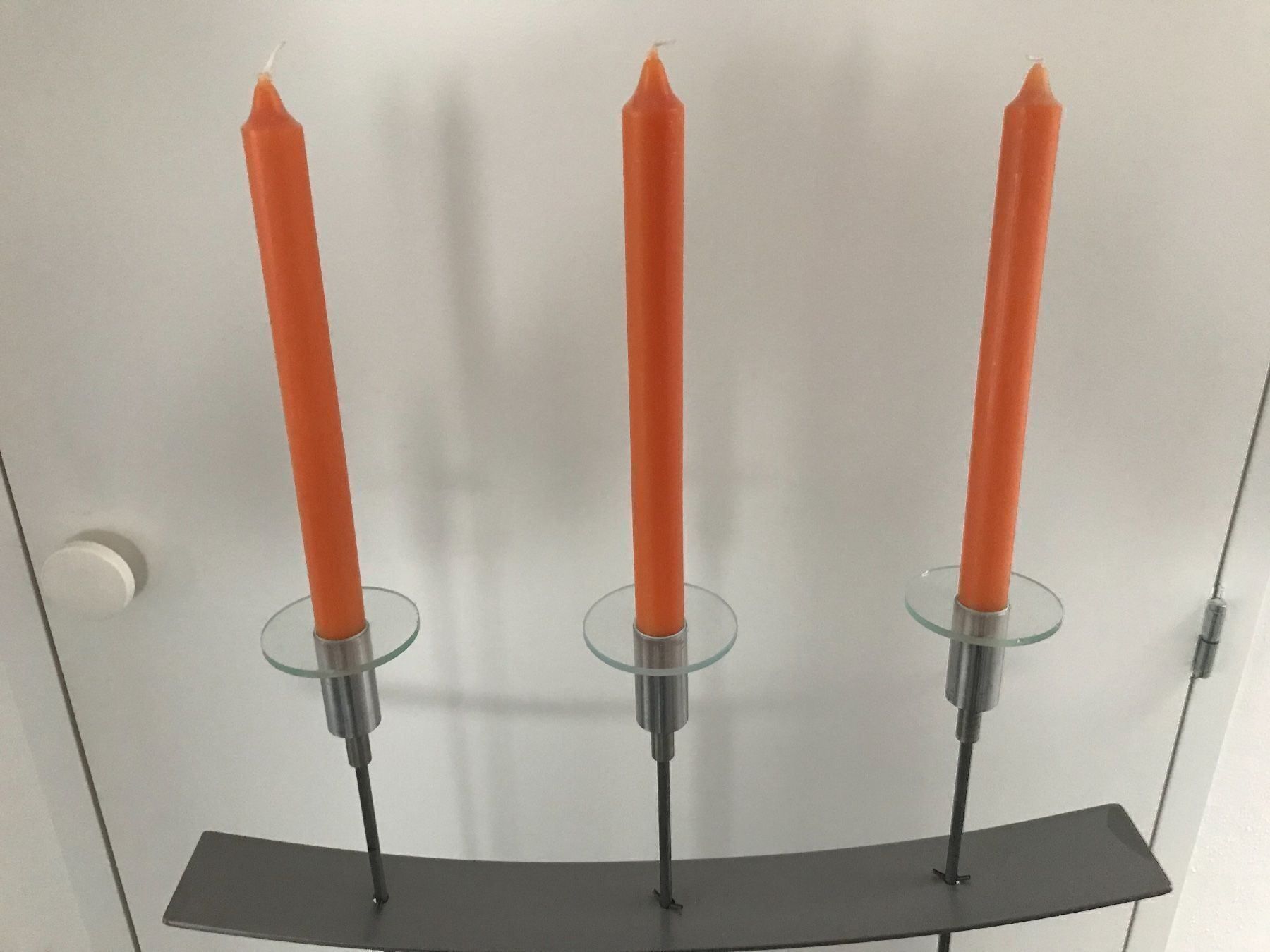 Portacandele: HUTTER Metallkerzenständer 3 Kerzen – Nuovo (secondo la descrizione) da Fraubrunnen venduto da Vpeck 1
