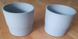 Lot de cache-pots gris clairs