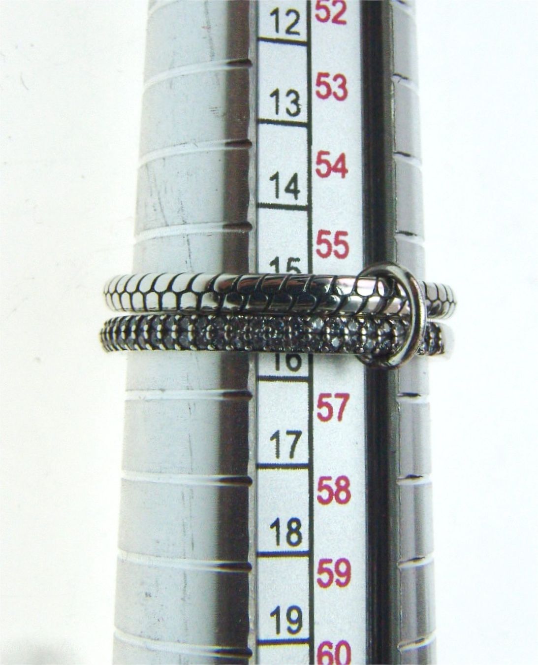 Anelli: 925 Silber doppelter Fingerring mit Schlangenmuster – Nuovo (secondo la descrizione) da Schmitten FR venduto da la_luna_blue 3