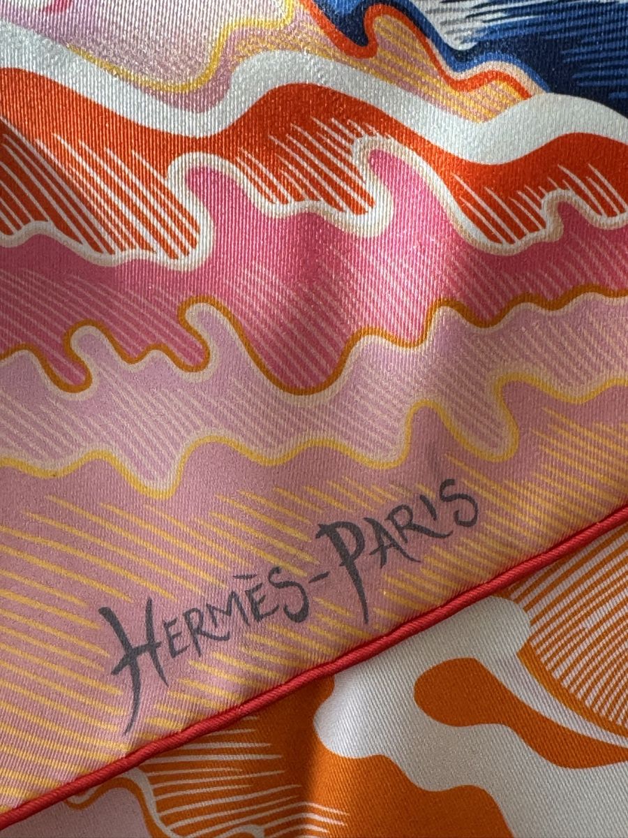 Hermès Foulard & Sciarpe: Hermès double face Cheval Sirène – Nuovo e nell'imballaggio originale da Genève venduto da Allisgood 6