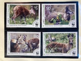 Afghanistan 2004 Satz WWF Himalaja-Moschushirsch postfrisch