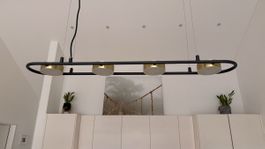 Moderne Pendelleuchte schwarz/gold – 4-flammig 