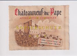 Etikette für Wein - Châteauneuf-du-Pape /bd