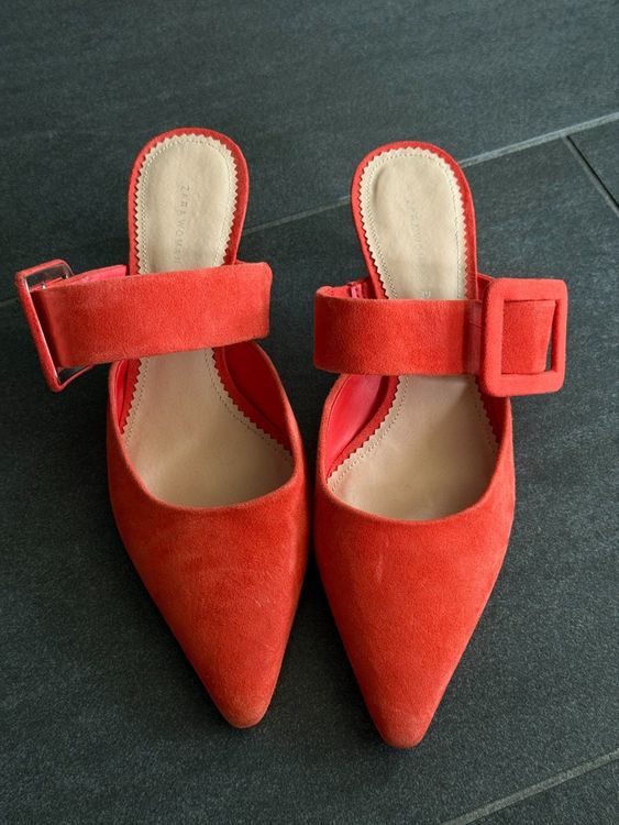 Spende MSF ZARA Woman rote Kitten Heels 39 (Gebraucht