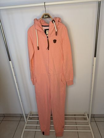 Naketano Jumpsuit Damen Gr. M Apricot Hoodie Einteiler
