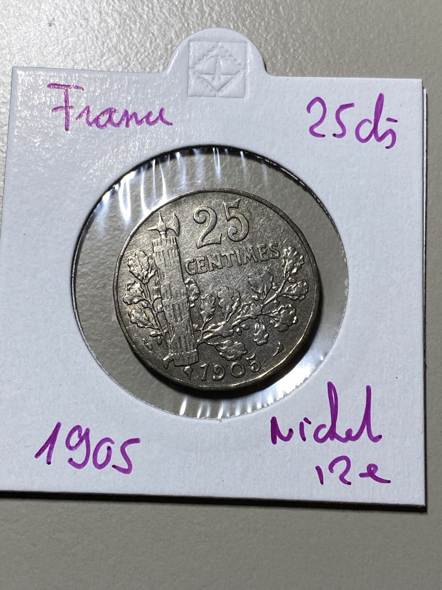 Alle Münzen: France - 25 centimes - 1905 – Gebraucht aus Payerne von Mike1682