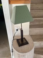Lampe de Table ou chevet Pierre Frey  H52cm socle bois foncé