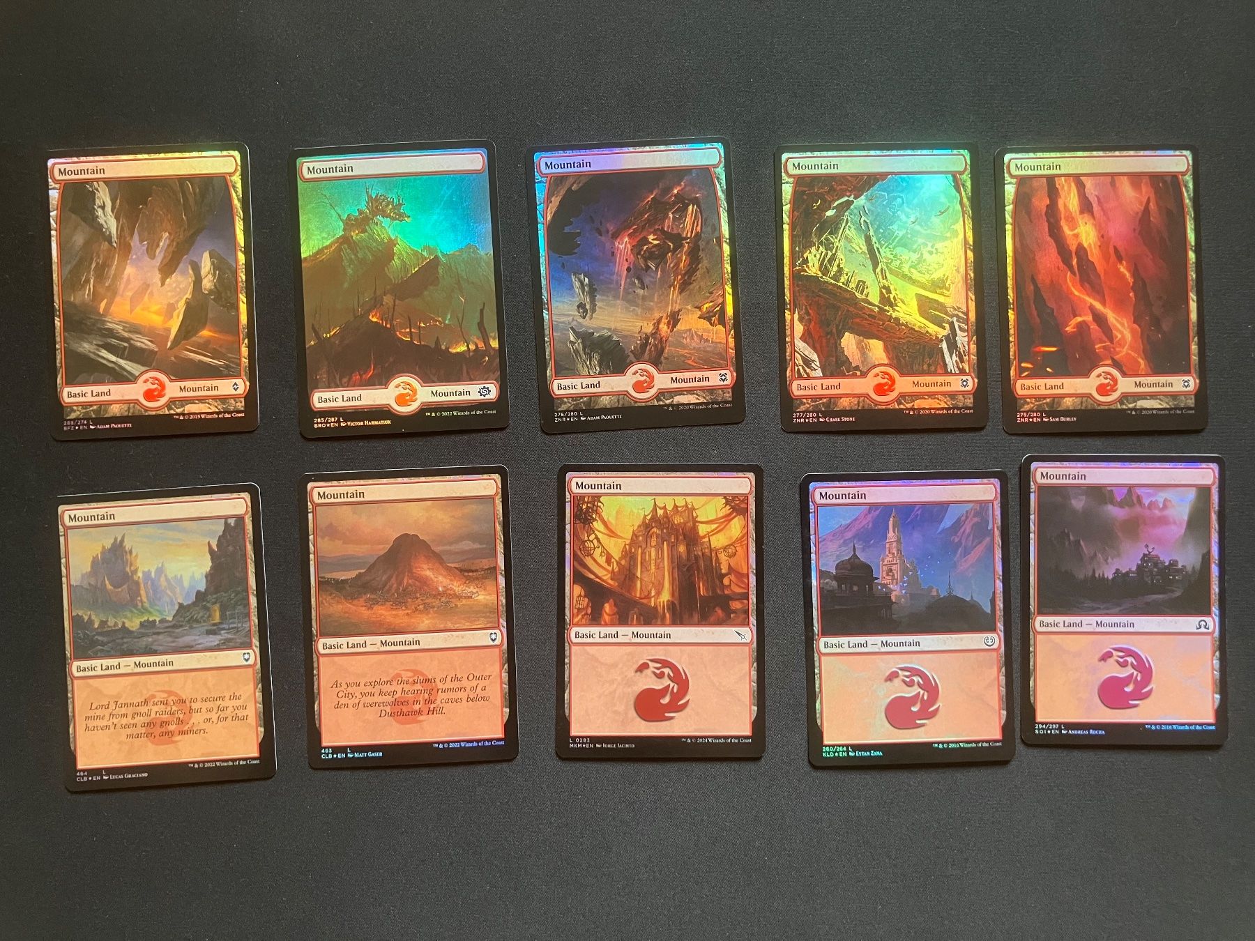 Cartoline: Magic The Gathering basic foil lands – Usato da luzern venduto da rammdave 3