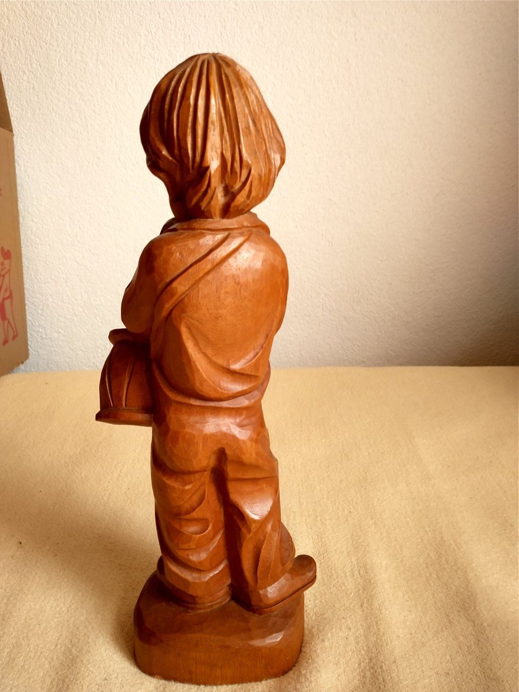 Statuette: antike Holzfigur Junge mit Trommel, geschnitzt,  34 cm – Usato da Löhningen venduto da Chimae67 7
