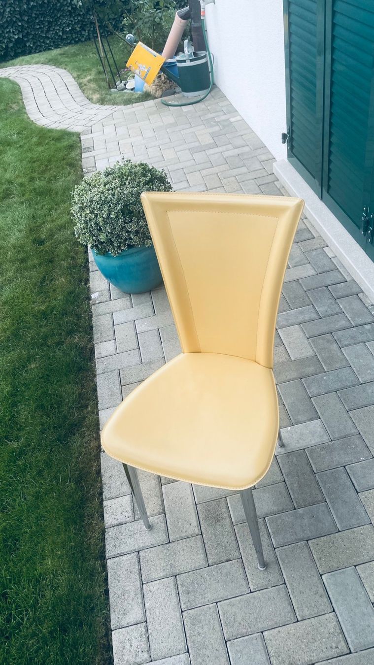 Chaises: Stühle "Thea", Chrom/salpa gelb – D'occasion à Kleindöttingen par Medergen 1