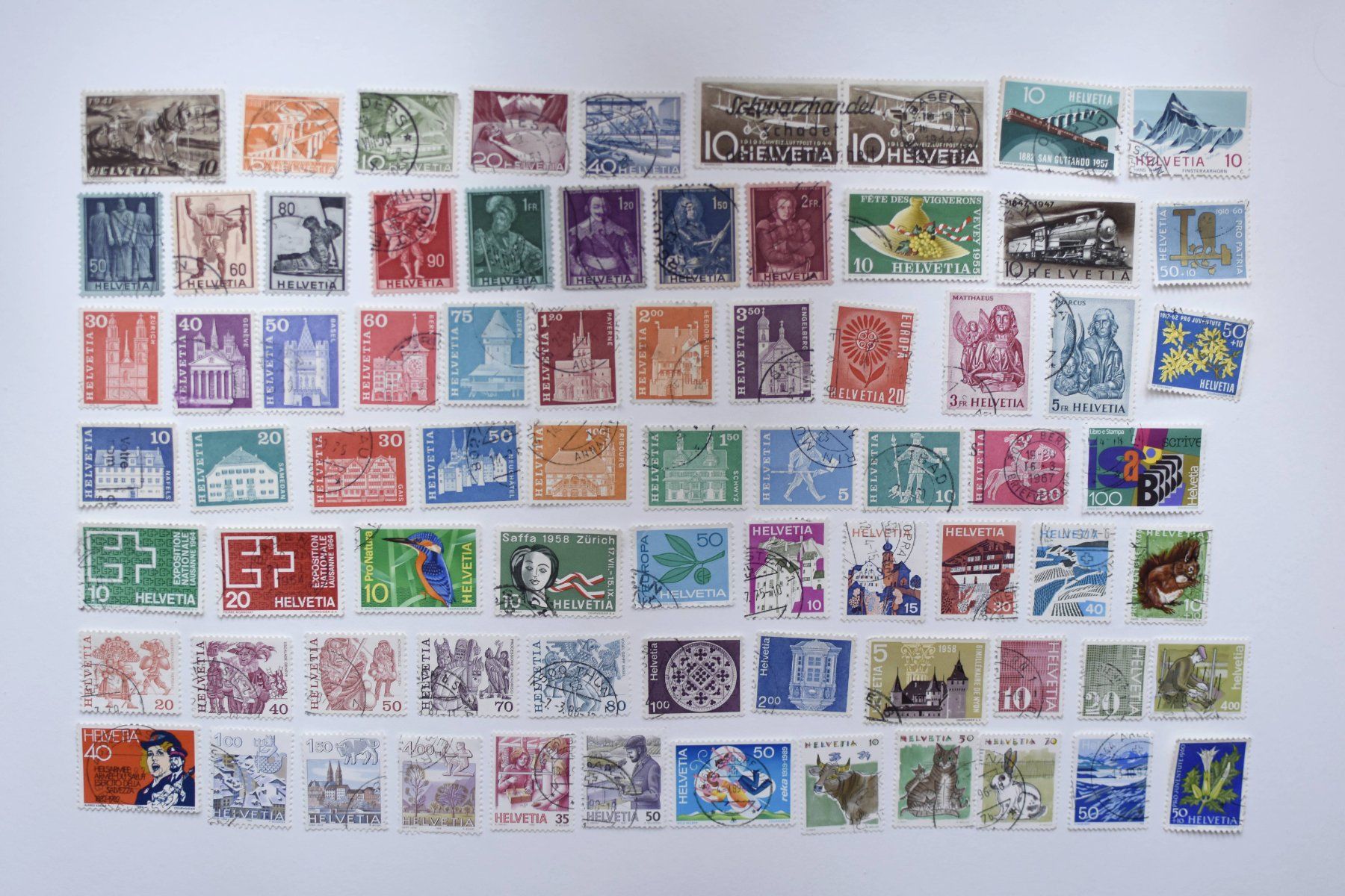 Tutti i francobolli: Lot 75 timbres Suisse – Usato da Belmont-sur-Yverdon venduto da bichet02
