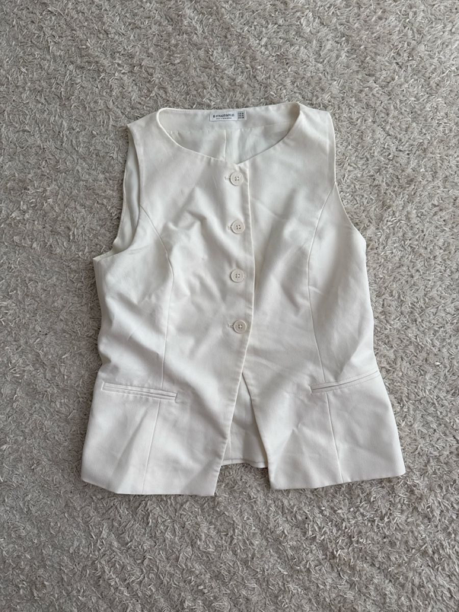 Stradivarius Top: Weisse Weste/Top von Stradivarius, Grösse M – Nuovo (secondo la descrizione) da Gächlingen venduto da anjuli_123