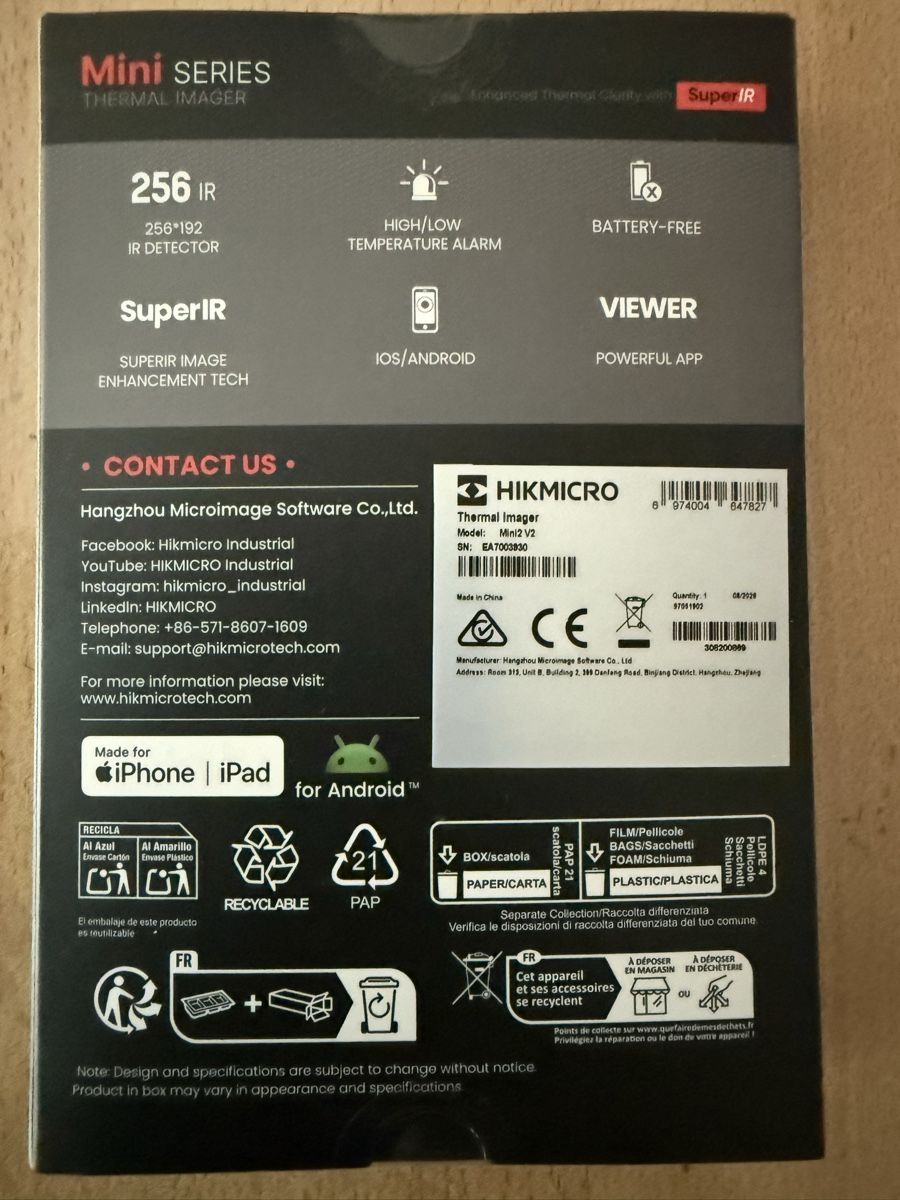 Videocamere: Hikmicro Mini V2 Serie Neu Original verpackt – Nuovo e nell'imballaggio originale da Baar venduto da HuskyKojote 1