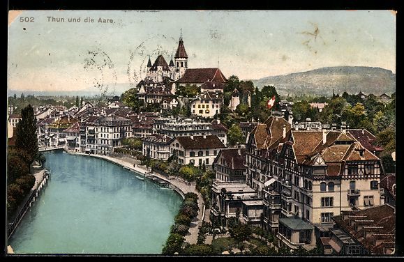 Ansichtskarten: AK Thun, Thun und die Aare – Gebraucht aus Berlin von bartko-reher