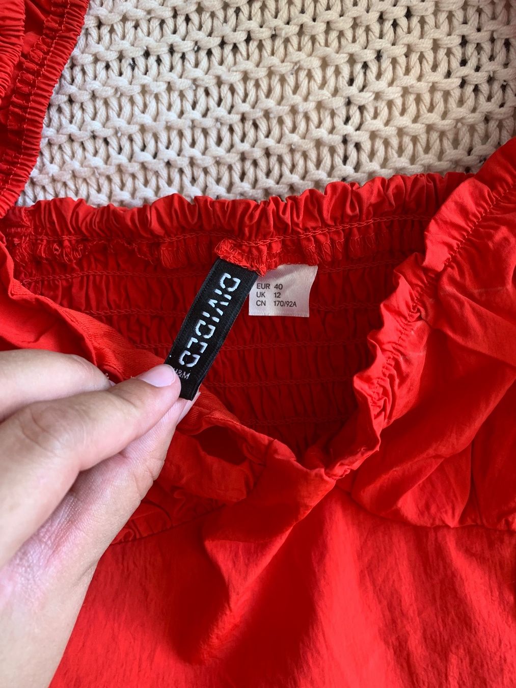 H&M Tops: Crop top rouge manches bouffantes – Neu (gemäss Beschreibung) aus Montreux von iza_peche8 2