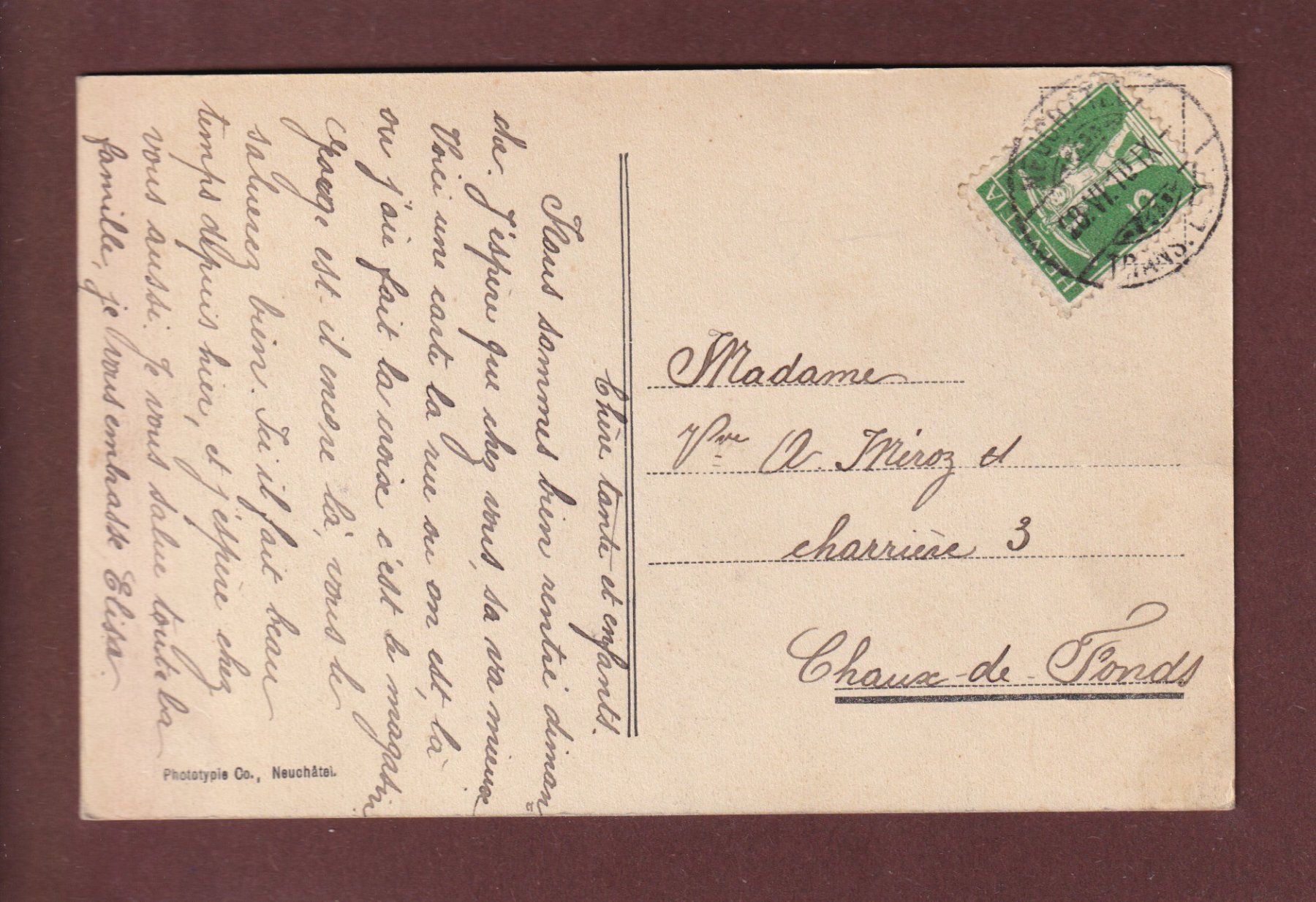 Ansichtskarten: NEUCHÂTEL et l'Ecluse - 1910 – Gebraucht aus Pully von nicecards 1