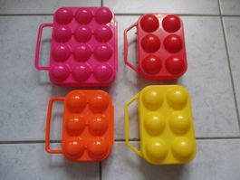 4 x Eier Transportbox, Eierschachtel, Eierbox, Campingbox