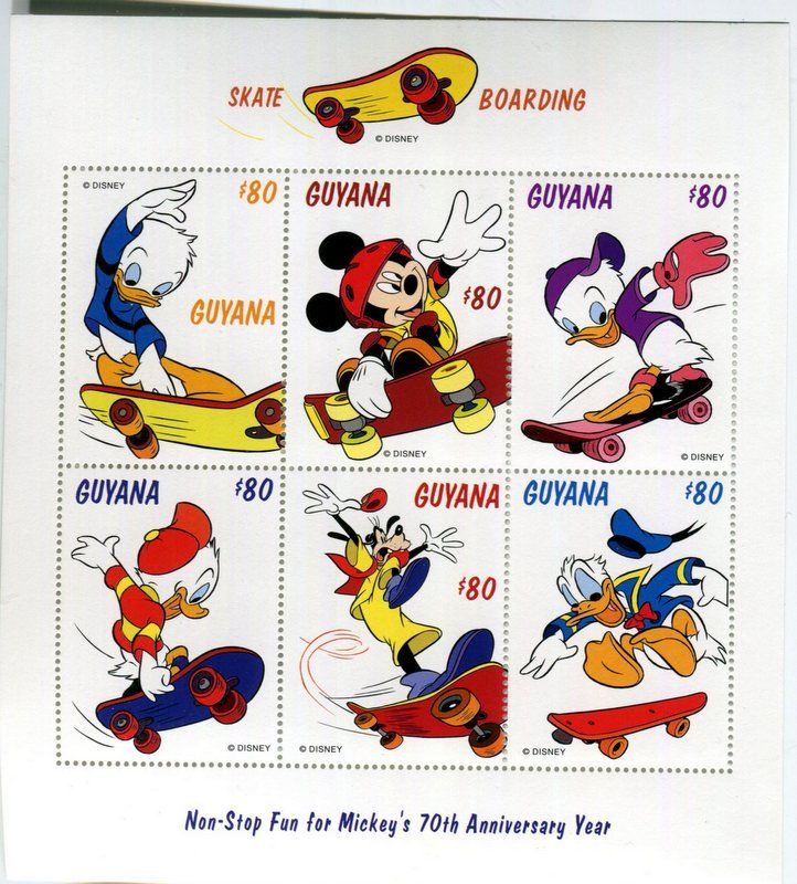 Alle Briefmarken: Block "Walt Disney. Micky Maus". Guyana – Neu und originalverpackt aus Basel von Butsch5