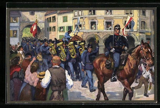 Photos, Lettres & Cartes p.: sign. E. Hodel: Schweizer Truppen beim A – D'occasion à Berlin par bartko-reher