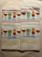 Summer Fun Cocktail Party Kitchen Towels Set of 2 New