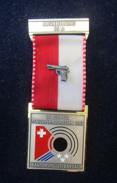 Medaillen: 53. Schweizerisches  Polizeifernschiessen Aarau 1997 – Gebraucht aus Luzern von Horoskop1