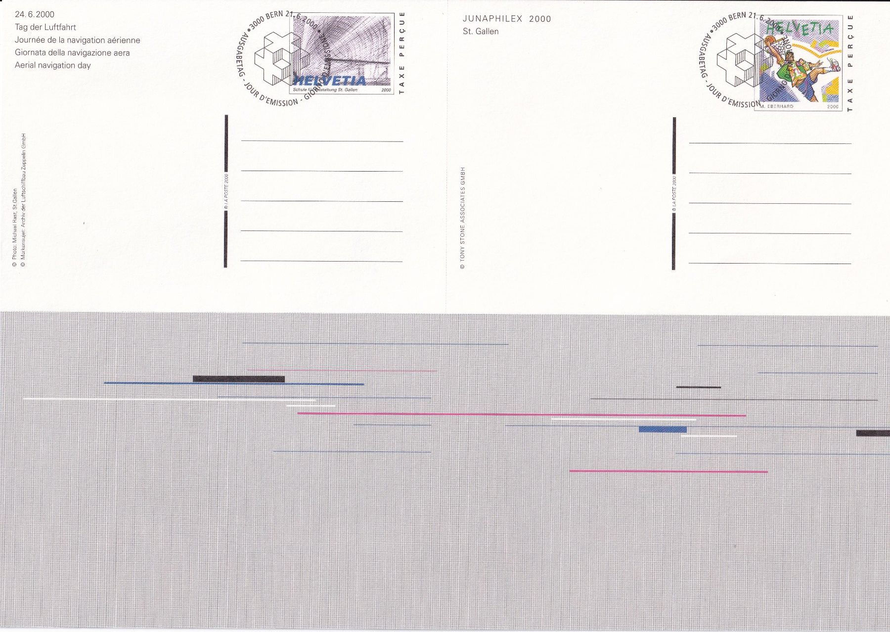 Tutti i francobolli: 2 Postkarten Tag der Luftfahrt / JUNAPHILEX 2000 – Nuovo (secondo la descrizione) da Castione venduto da Rx-stamps 1