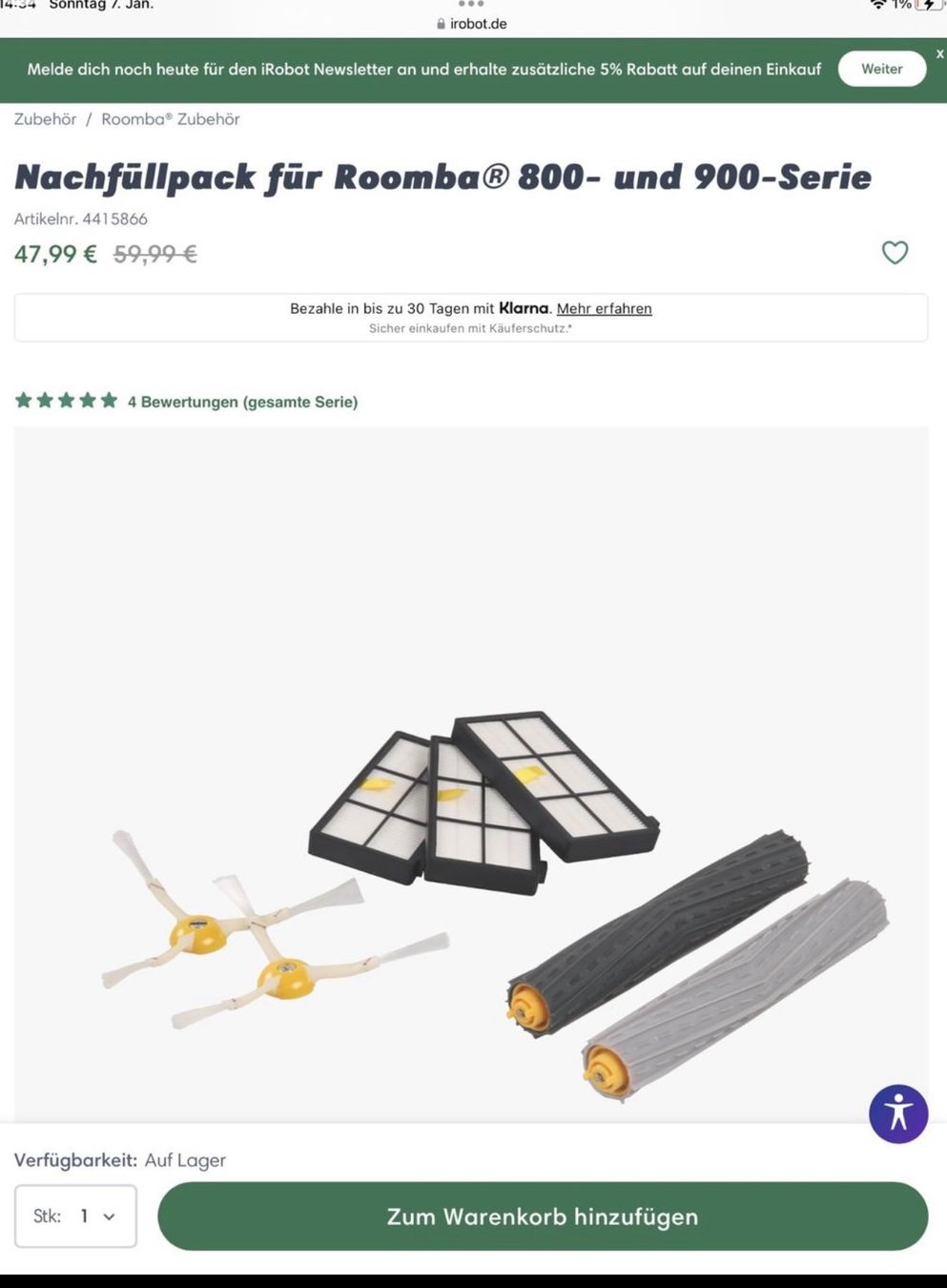 Irobot Aspirapolveri & Accessori: iRobot Roomba 866 Neu ovp – Nuovo (secondo la descrizione) da Zürich venduto da Chitonarumara 2