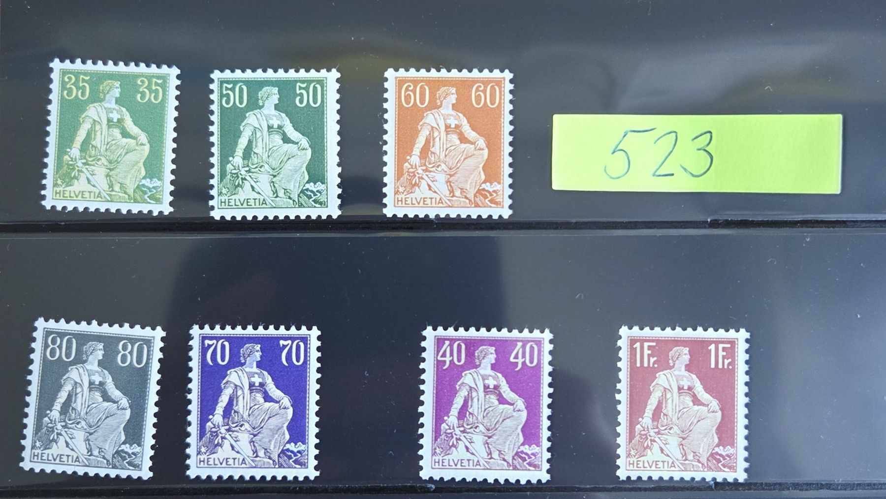 Tous les timbres: Briefmarken Sitzende Helv. mit Schwert..7 Werte 1908-1940 – D'occasion à Stans par Ducati16