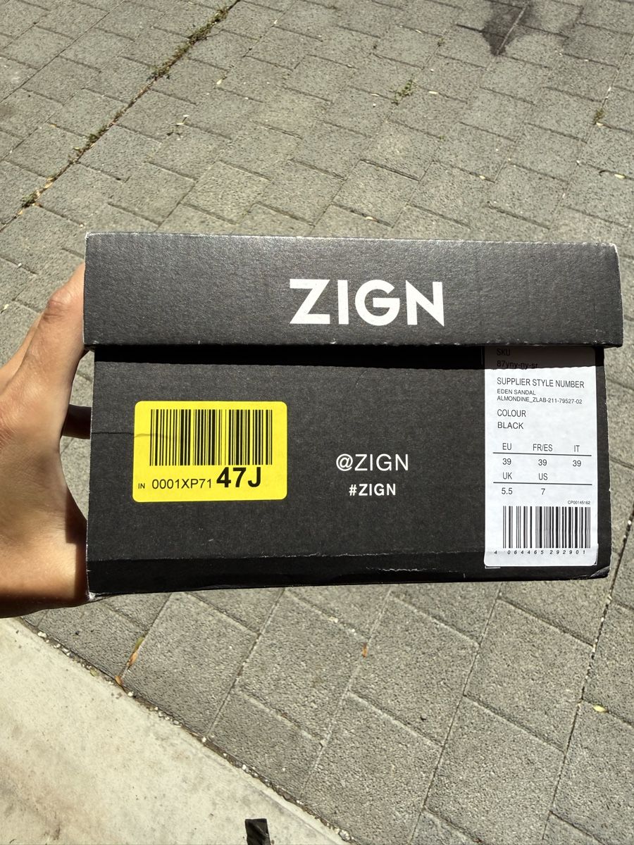 Scarpe da uomo: ZIGN Sandalen schwarz Grösse 39 neu mit Karton – Nuovo e nell'imballaggio originale da Widen venduto da Weydi3000 2