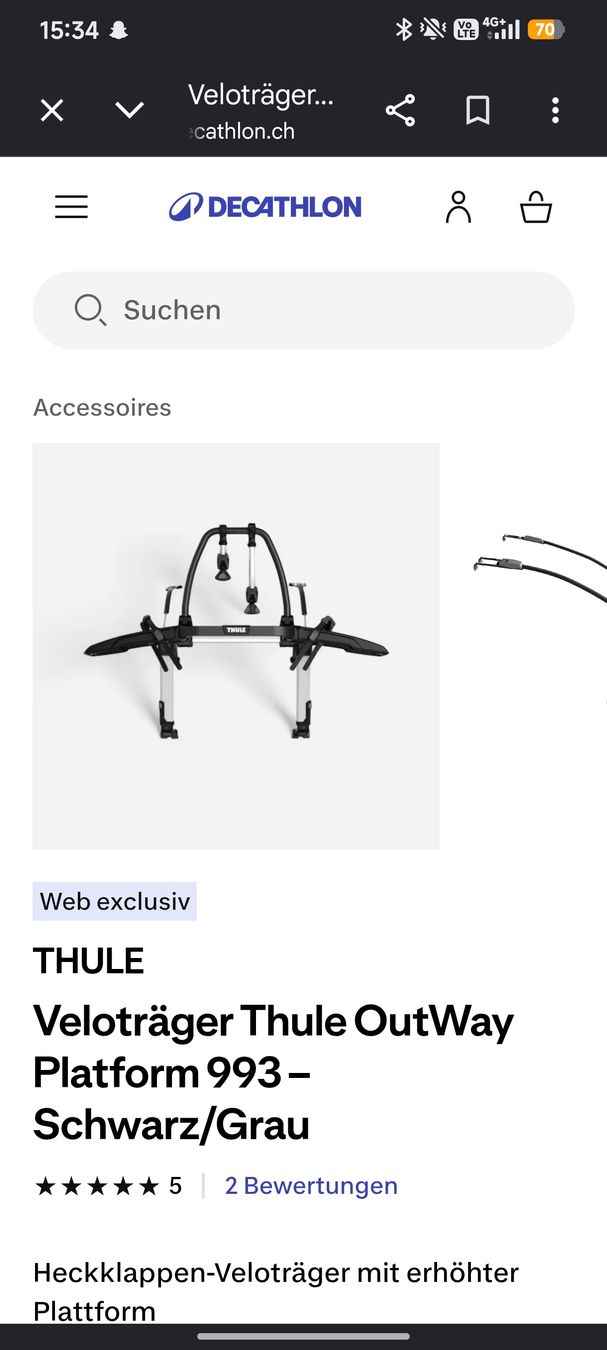 Balken: Thule Outway Platform 2 – Neu (gemäss Beschreibung) aus Ettiswil von Celiinlibiinli 2