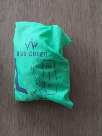 Housse de pluie pour sac à dos 50-80L verte neuve
