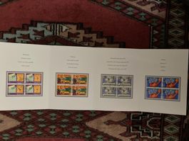 Schweiz 1980 PTT-Serie 4er-Block Faltblatt Post gest 1.12.89