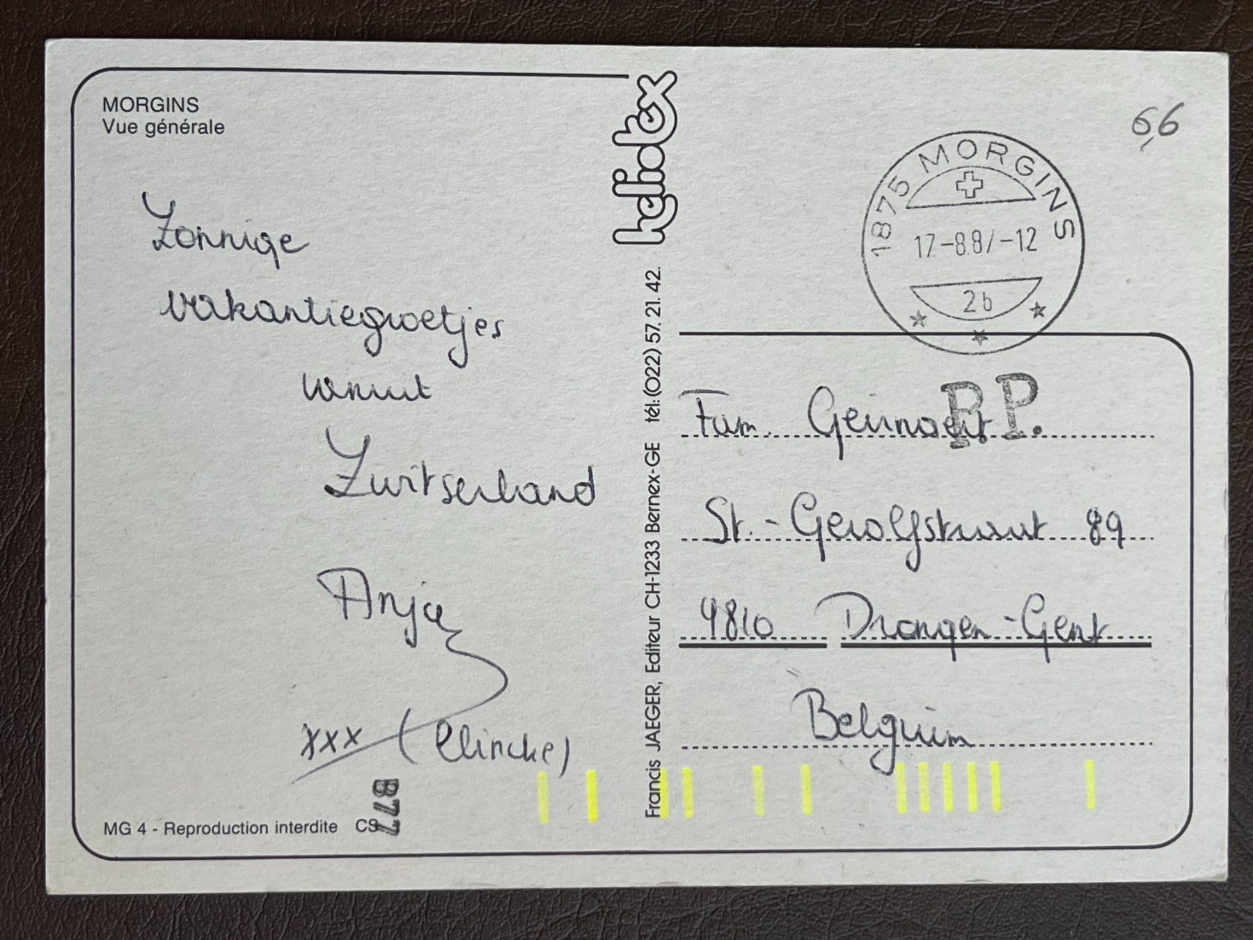 Cartoline postali: Morgins – Usato da Steg VS venduto da danwer74 1