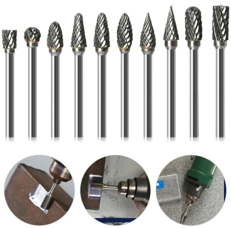 10-teiliges Schaftfräser-Set – 0,8–3,175 Mm, Hartmetall Mit Titanbeschichtung, Für CNC & Holz