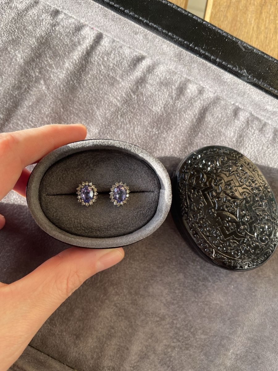 Orecchini pendenti & Orecchini a lobo: Wunderschöne Tanzanite Ohrringe mit Diamanten – Nuovo (secondo la descrizione) da Zürich venduto da fam_mww6 2