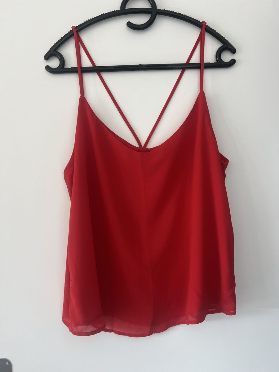 Only Camicette: Rotes Blusentop Gr. 44 – Nuovo (secondo la descrizione) da Messen venduto da Nathii_47