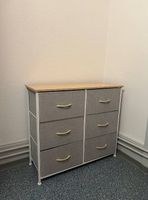 Kommode aus Stoff grau