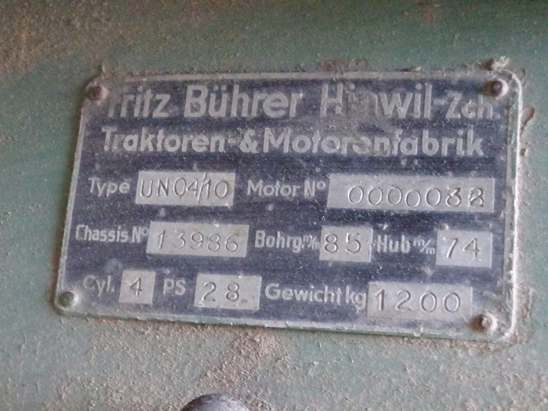Bührer Trattori: Bührer UN 04/10 – Difettoso da Eschenz venduto da swerier 1