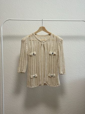 Creme Strickbolero Gr. S