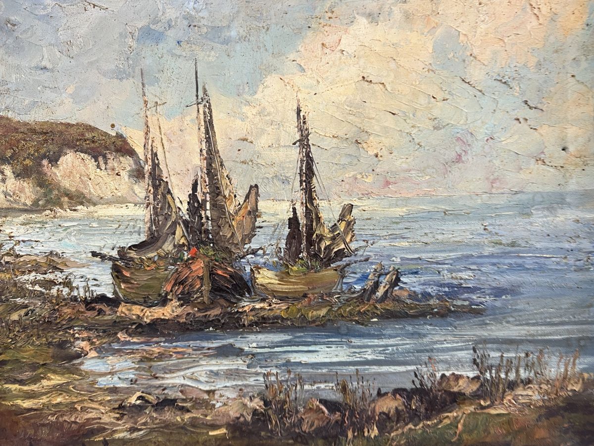 Gemälde: Marine HUILE SUR TOILE SIGNÉE – Gebraucht aus Genève von Qanil77 4