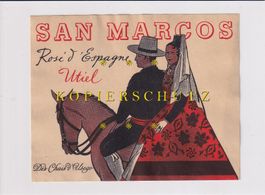 Etikette für Wein - San Marcos (Rosé d'Espagne) /bd