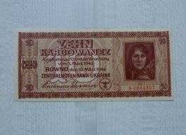 Ukraine ++ 10 Karbowanez 10. März 1942